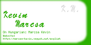 kevin marcsa business card